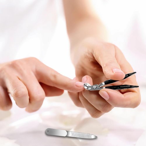 Jemey Nail Clippers Set, Long Hand Angled Head Toe Nails Clippers, Wide Jaw Toenail Clippers for Thick Nails, Heavy Duty Nails Cutter Easy Trimming Fingernail Clipper for Men Women Senior and Adult