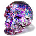 Light Purple Crystal Skull Head Statue - Glass Figurine Home Decor