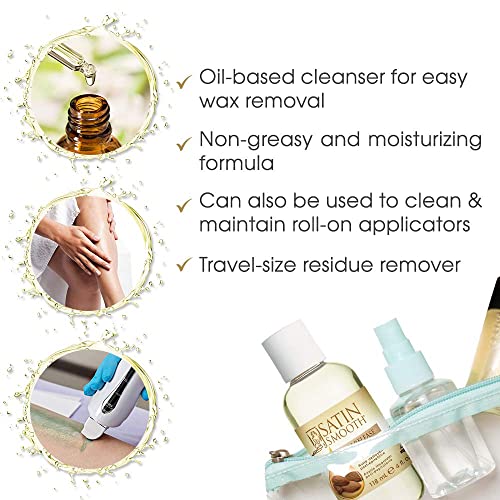 Wax Residue Remover - Satin Smooth Post-Wax Cleansing Oil 4 Fl Ounce