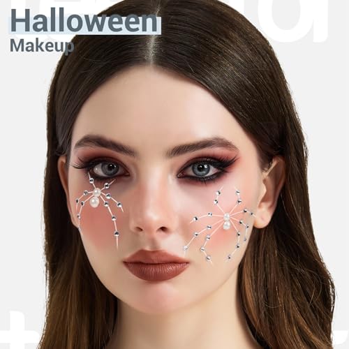 Self Adhesive Valentine's Day Face Gems Set - Multicolor Love Heart, Star, Moon, Round Stickers for Women