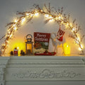 6FT Red Berry Garland with Lights - Style-2 Christmas Indoor Outdoor Decor