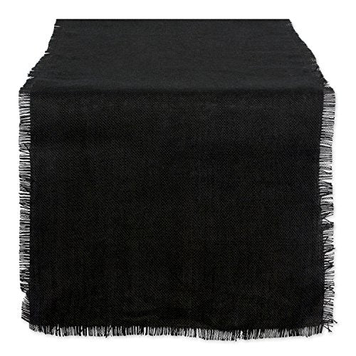 Jute Burlap Table Runner 15x74 Black - Home & Garden Kitchen Dining