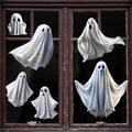 Halloween Ghost Window Clings - Reusable Static Decals for Glass Windows
