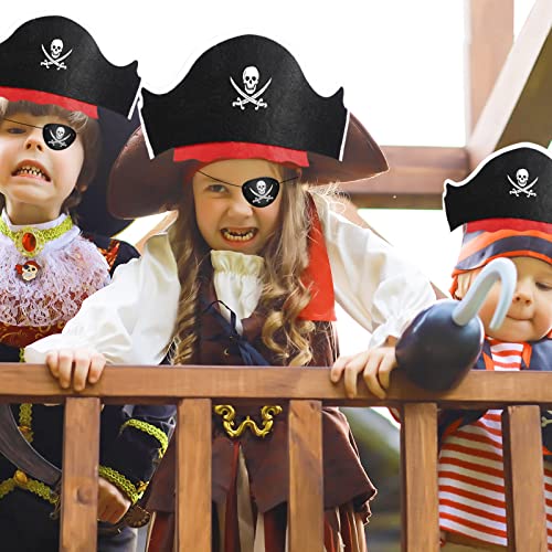 Pirate Costume Accessories Set - 72 Pcs Pirate Hats & Eye Patches - Kids & Adults, Party & Halloween