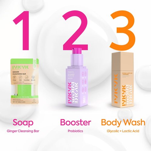 MAKARI IYKYK Gentle Exfoliating Body Wash | Glycolic & Lactic Acid Cleanser with Niacinamide | Smooths Dry Skin for Radiant-Looking Results | Vegan & Fragrance-Free