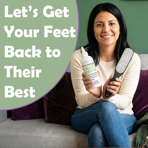 Foot Callus Remover Gel & File Set - 8 oz Extra Strength Callus Removal with Double Sided Foot File
