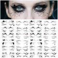 Halloween Eyeliner Temporary Tattoos - Spider Variation, Gothic Spooky Face Designs