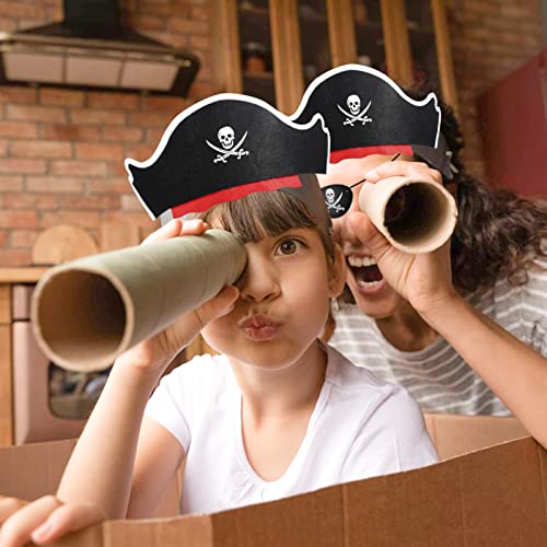 Pirate Costume Accessories Set - 72 Pcs Pirate Hats & Eye Patches - Kids & Adults, Party & Halloween