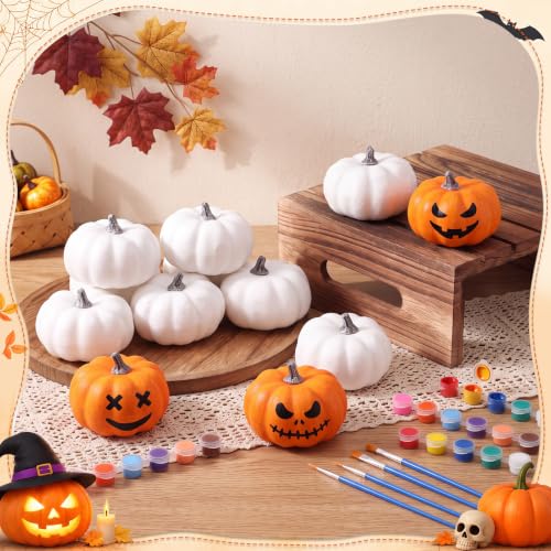 Pumpkin Painting Kit - 20 Mini White 4-Inch Pumpkins for Crafts & Fall Decor (Variation of THIS listing)
