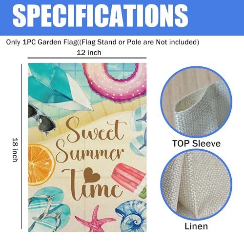 Summer Pool Garden Flag - Decorative Outdoor Banner for Yard & Patio