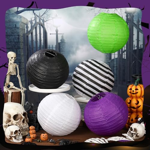 Halloween Paper Lanterns Set of 15 Hanging Decorations for Party Home Holiday