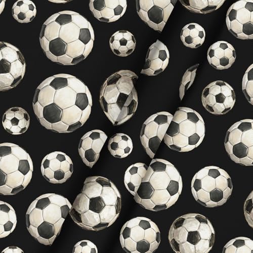 Soccer World Cup Tablecloth 60x84 Inch Rectangular Black - Football Theme Decor