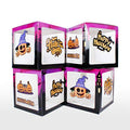 4 Pack Balloon Box DIY Halloween Party Supplies with Pumpkin and Bat Signs