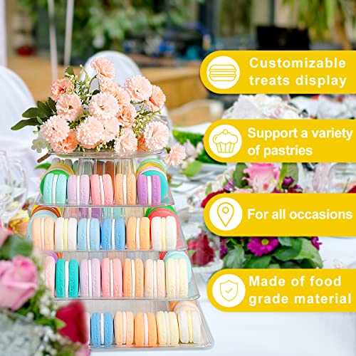 5-Tier Macaron Tower Stand - Clear Dessert Cake Display for Parties & Weddings