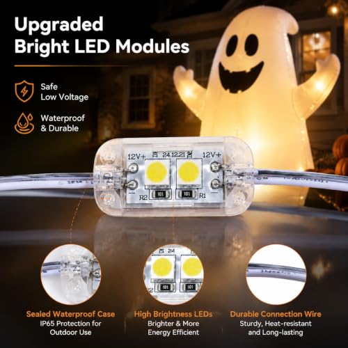 6 Ft Halloween Inflatable Ghost with Candy, Bright LEDs & Stakes - White Candy Ghosts Variation