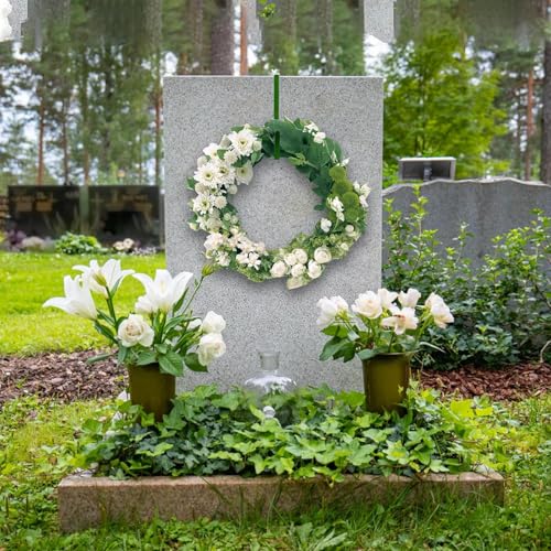 Adjustable Cemetery Wreath Hooks - Over the Door Grave Decorations, 2 Pack