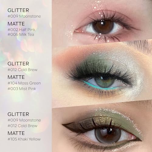 KYDA Moss Green Matte Eyeshadow Single - Crease-Proof, High Pigment, Lightweight #104