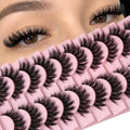 False Eyelashes Strips U2 (6-13mm) - Wispy Fluffy Cat Eye Lashes for Daily Makeup