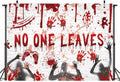 No One Leaves Halloween Wall Backdrop 7x5ft - Bloody Brick Wall Scene - Variation of THIS listing