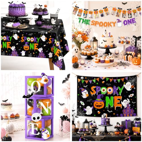 Halloween First Birthday Party Decorations Set - 170pcs Spooky Celebration Supplies