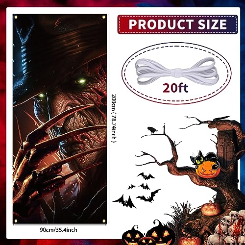 Halloween Killer Door Banner - Horror Movie Character Backdrop for Party & Room Decor