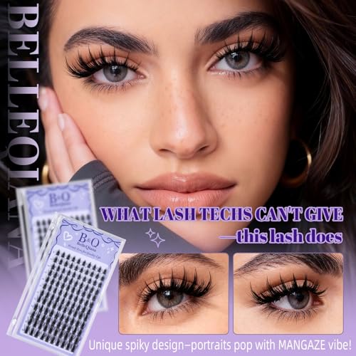 Anime Eye Lash Clusters - Wispy Spiked & Fluffy DIY False Eyelash Set - Mangaze 01
