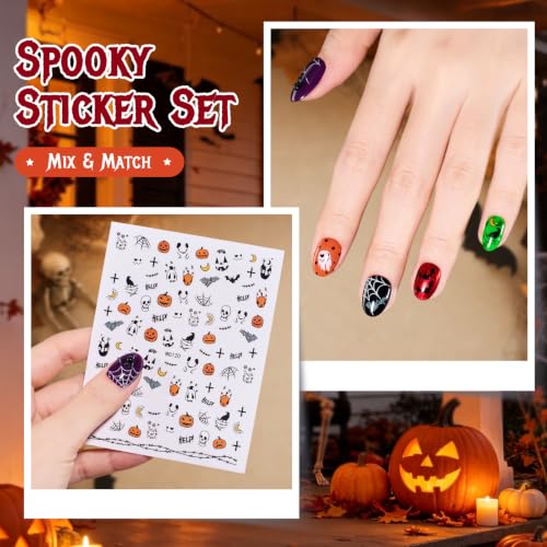 Beetles Halloween Nail Polish Set - 6 Colors, Quick Dry, Elixir Drip Variation