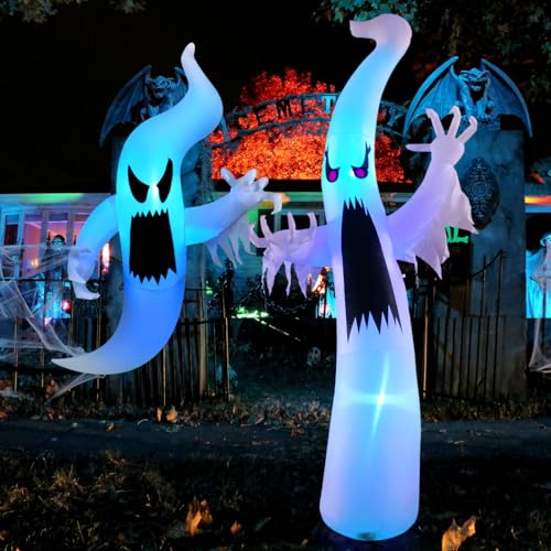 Halloween Ghost Inflatable Decorations with LED Lights - 6FT & 12FT Outdoor Inflatables