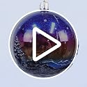 Celestial Glass Christmas Ornament - Hand-Painted Holiday Tree Decoration