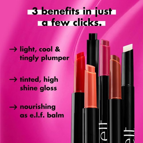 e.l.f. Pout Clout Lip Plumping Pen - Nourishing Vegan Lip Balm for Sheer Color & Shine, Toasted