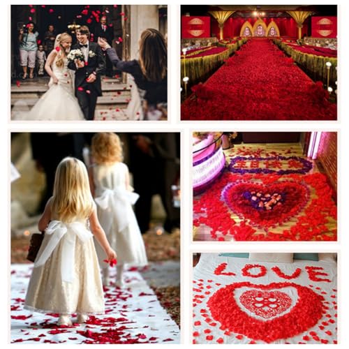 1000PCS Peach Blush Gradient Simulated Rose Petals for Wedding & Party Decoration - Romantic & Reusable