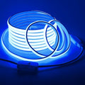 Blue COB LED Strip Lights 5M Waterproof Outdoor Rope Lights with Switch