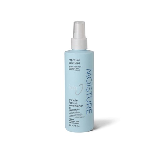 Ion Miracle Leave-In Conditioner - Vegan, Paraben-Free Formula for Shine & Frizz Control | 8 Oz
