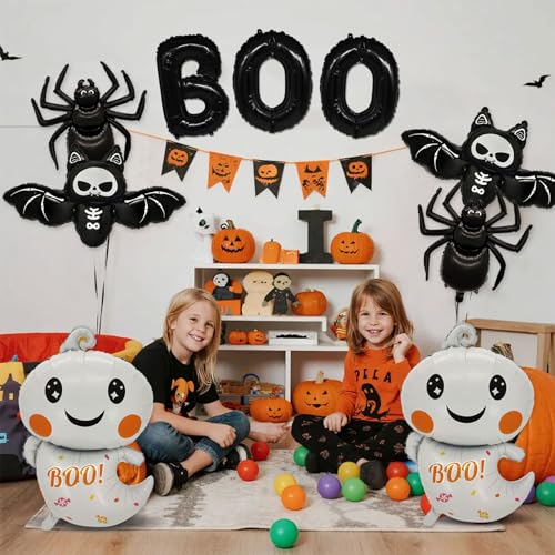 Halloween Foil Balloons Set - 9 pcs Spooky Party Decorations for Halloween