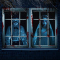 Halloween Ghost Window Curtains Set - Spooky Decor for Indoor & Outdoor Halloween