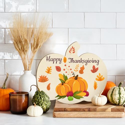 Wooden Pumpkin Ornaments to Paint - 3 Sizes Halloween Thanksgiving DIY Decor - 6 Pack
