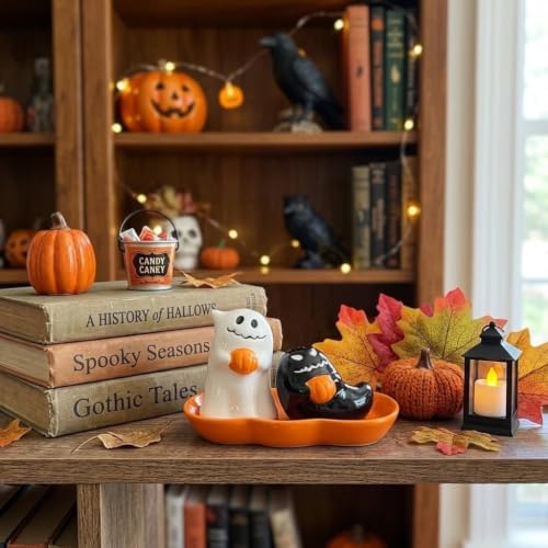 Ghoulish Ghost Salt & Pepper Shaker Set for Halloween Decor - Variation of THIS listing