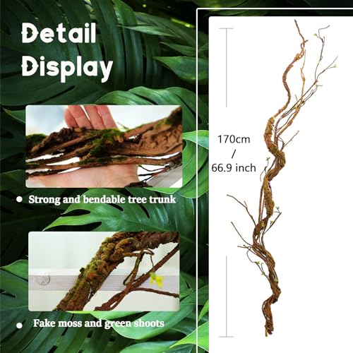 67in Fake Grapevine Garland with Flexible Branches for Wall Decor