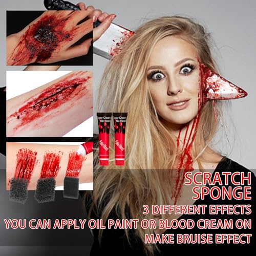Fake Blood Scar Wax SFX Makeup Kit - Halloween Special Effects Set - Variation A