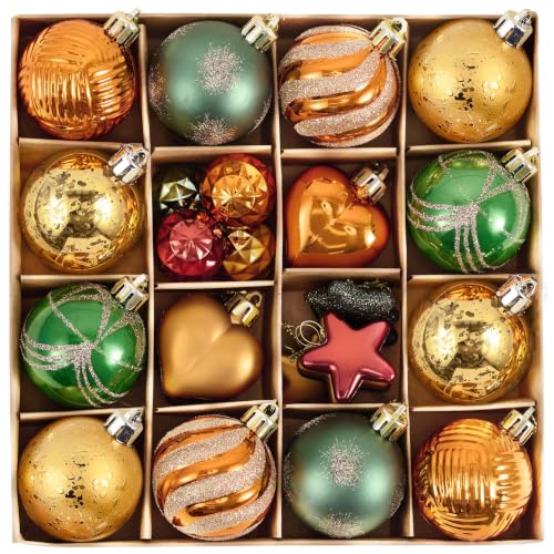 Valery Madelyn 28-Piece Fall & Christmas Tree Ornament Set - Orange & Green Variation