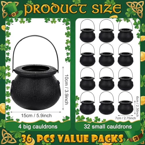 Mini Cauldrons for St. Patrick's Day Candy & Party Decor - Set of 36