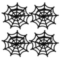Halloween Spider Web Napkin Rings Set of 4 - Metal Table Decorations for Parties