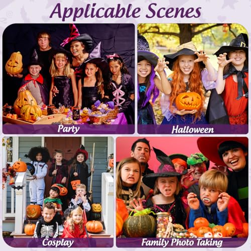 Kids Halloween Witch Broom Prop - 35.4 Inch Lightweight Plastic Cosplay Accessory