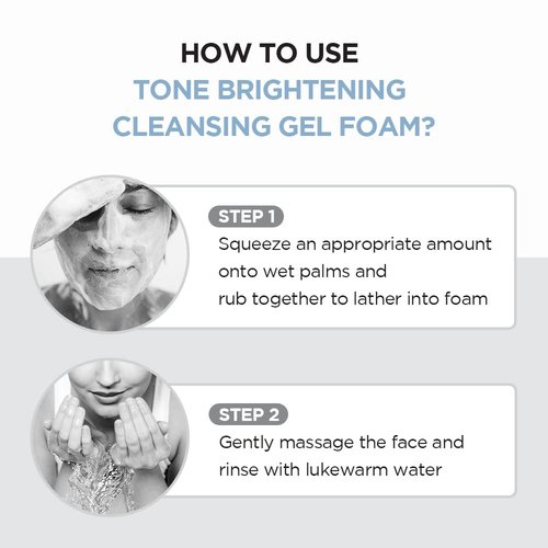 SKIN1004 Tone Glowing Cleansing Gel Foam - Hydrating Makeup Remover with Madagascar Centella Asiatica | 125ml