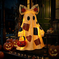 Lighted Ghost Halloween Table Lamp - Indoor Spooky Night Light with Remote