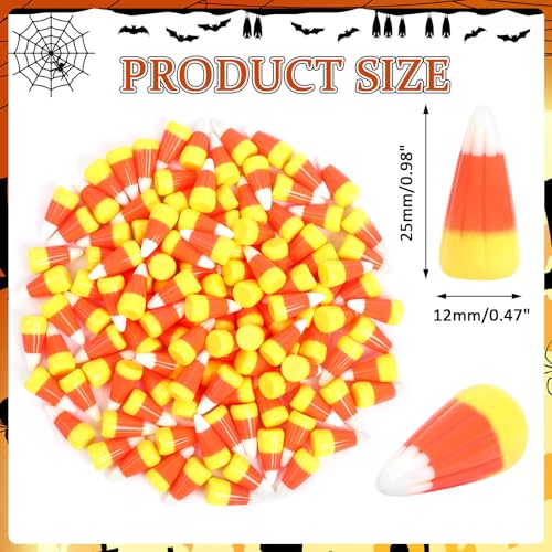 80Pcs Halloween Resin Candy Corn Ornaments - Festive DIY Decorations