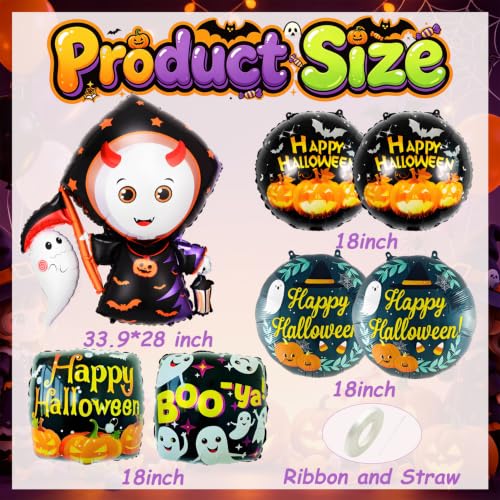 Halloween Balloons Set for Indoor Outdoor Party Decorations - 7 Pcs
