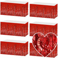 Red Foil Fringe Table Skirt 29x108 Inch Party Decor - 6 Pack