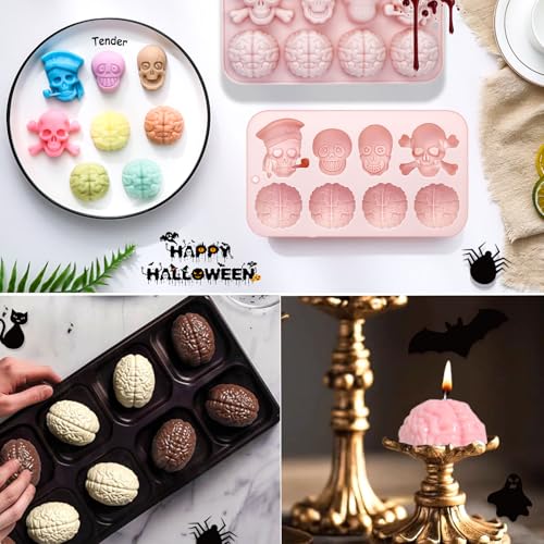 Halloween Silicone Mold Set for Baking Candy and Soap - 3 Pack