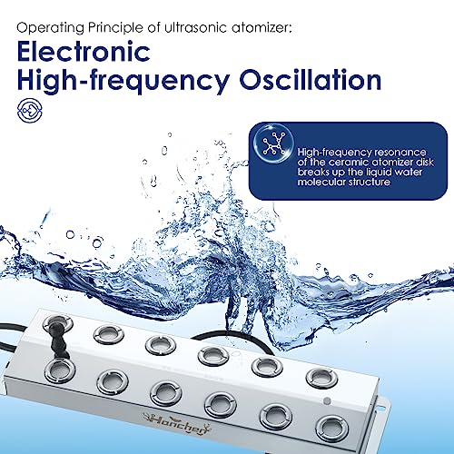 12-Head Ultrasonic Fog Maker Mist Humidifier for Halloween Water Fountain Pond 18.7lb/h